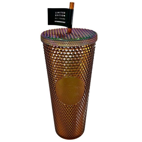 Starbucks Limited Edition 50th Anniversary Studded Cold Cup Tumbler NWT 24 FL OZ - Picture 1 of 5